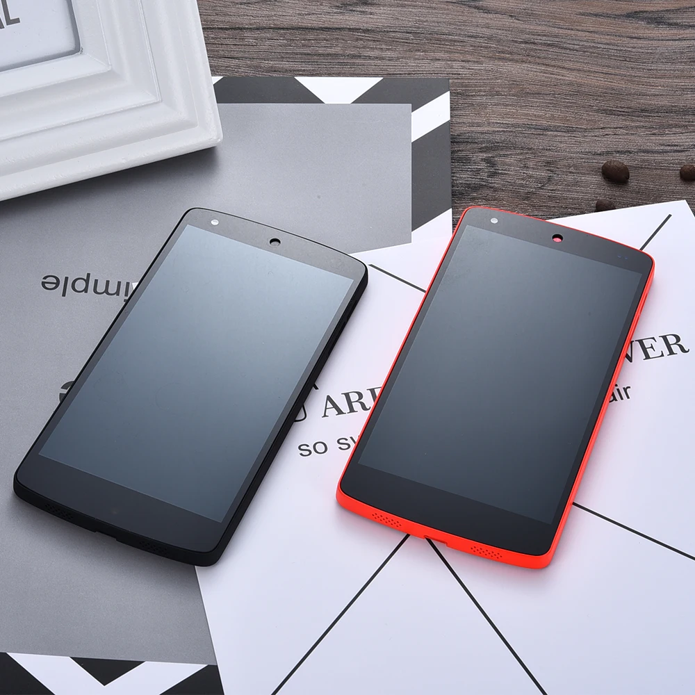 Najtaniej Oryginalne do lg Google Nexus 5 wyświetlacz D820 D821 wyświetlacz LCD z ekranem dotykowym Digitizer z ramą kompletne części zamienne