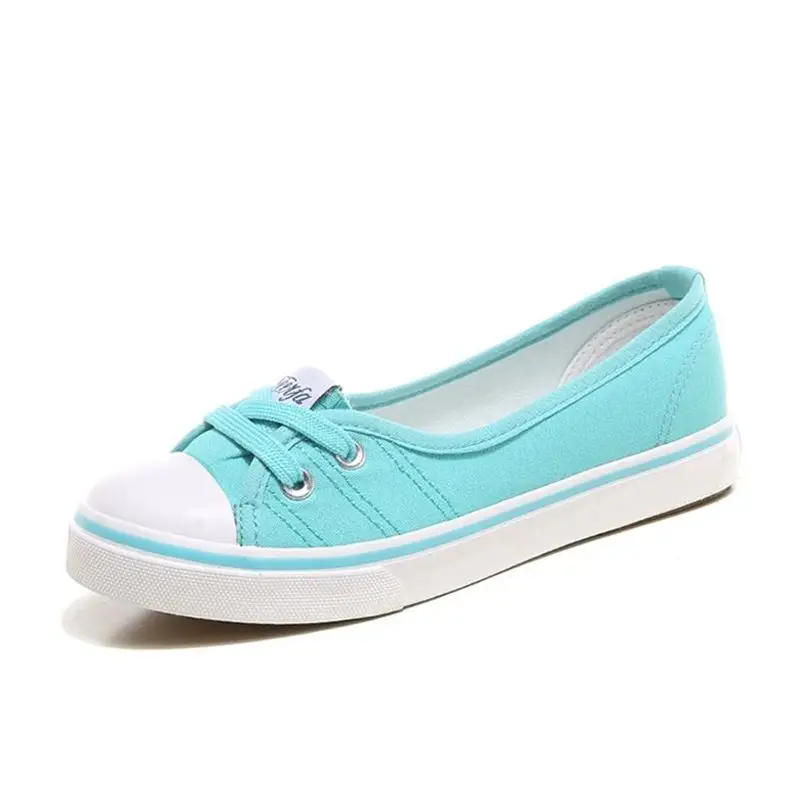 

Spring Summer Shallow Women Canvas Shoes Flat Breathable Non-slip 2018 NEW Solid Color Best-selling Schoolgirl Shoes Size 35-40