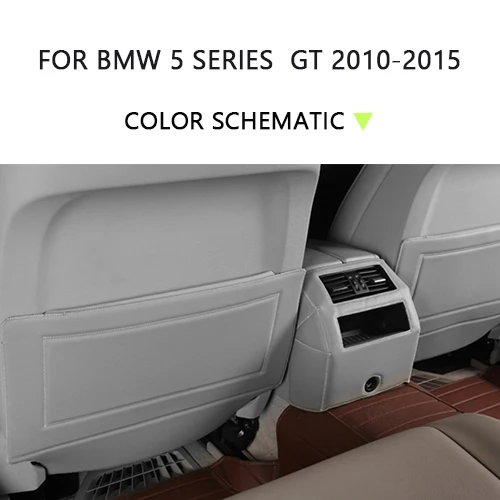 3 шт. кожаный задний центральный подлокотник-ящик сиденье спинка анти-удар анти-грязный коврик защита коврик для BMW 5 серии 5GT F10 F18 E60 E61 - Название цвета: Прозрачный