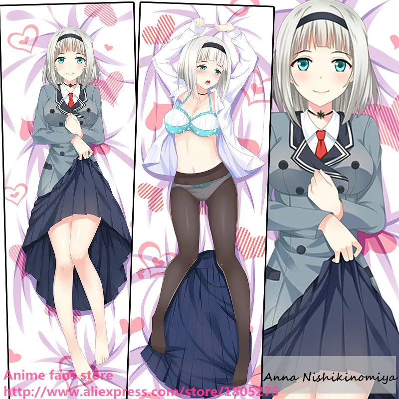 

Sexy Japanese Anime Pillowcase Shimoseka Kajo Ayame Setsugen no Ao Anna Nishikinomiya Pillow Case Cover decorative Hugging Body