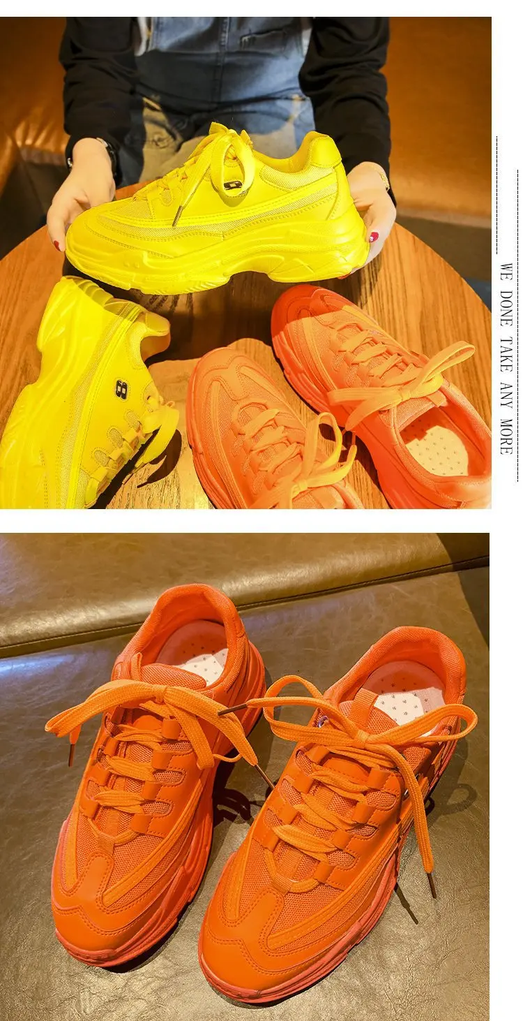 Весенние женские дышащие кроссовки; пикантные спортивные туфли с круглым носком на толстой подошве; женская повседневная обувь; женская обувь из вулканизированного сетчатого материала