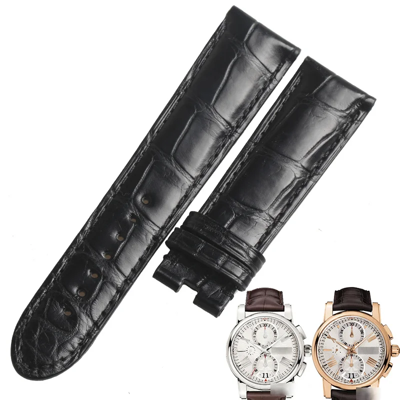 Wentula Cinturino Per Montblanc Star 36969 4810 Pelle Di Alligatore/Cinturino In Coccodrillo