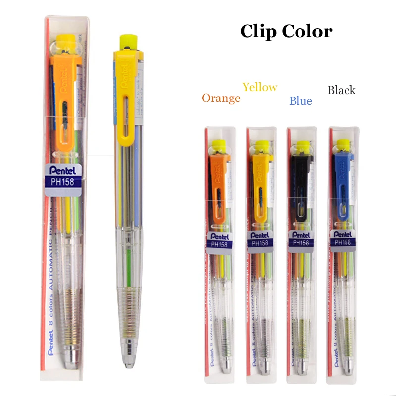 for PH series 8 colour automatic pencil Pentel Multi 8 2mm Yellow Coloured Leads CH2-G 2 leads per tube 