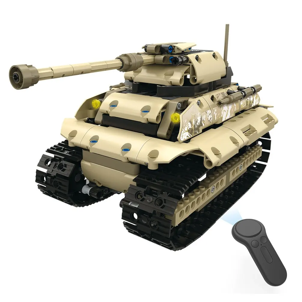 MoFun-13009, 2,4G, 4 H, usb зарядка, строительный блок, имитация военного автомобиля, 538 шт., DIY, Электрический радиоуправляемый автомобиль, модель танка, рождественские игрушки, хобби