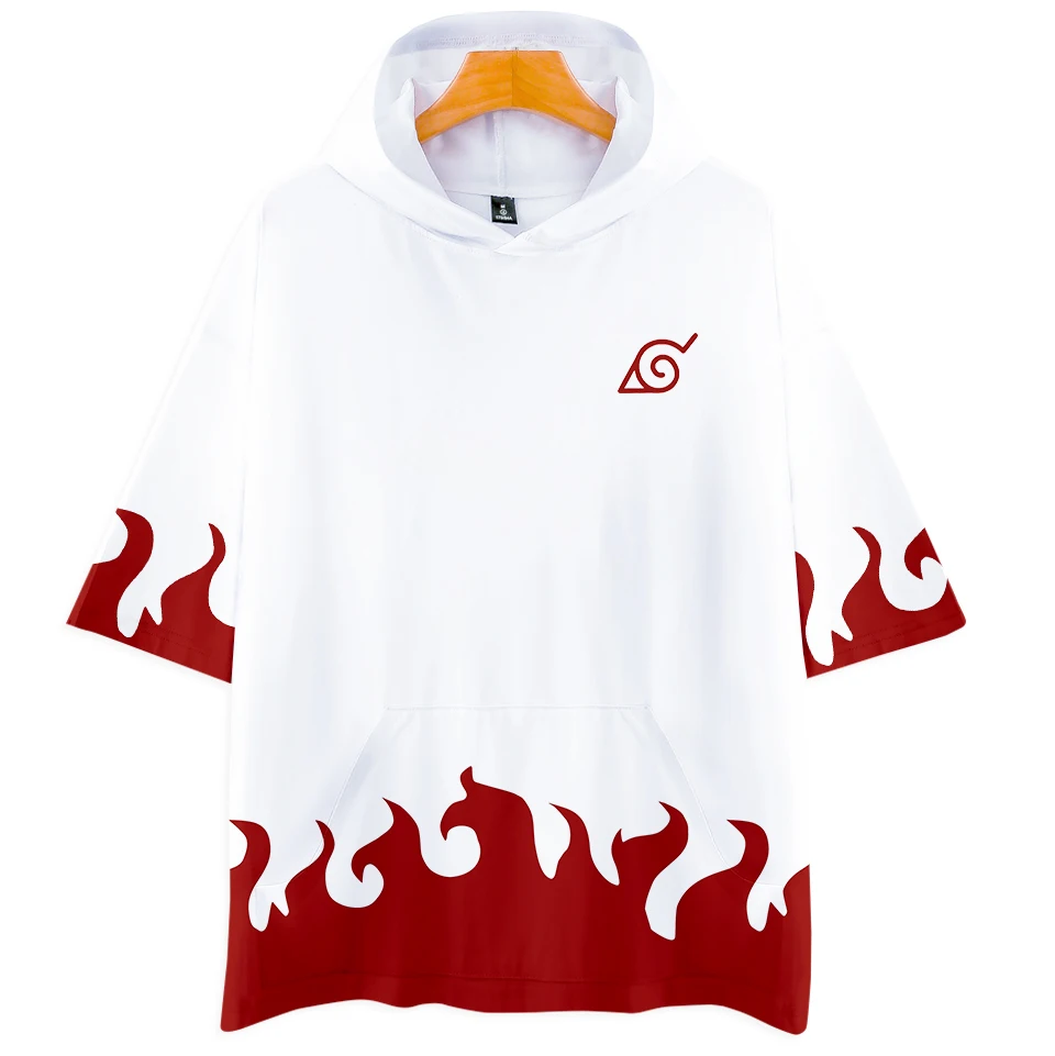 

3D Naruto Uzumaki Harajuku Hooded T Shirt Boys and Girls Cartoon Print Tshirt T-shirt Short Sleeve Cosplay T Shirts Tops Clothes