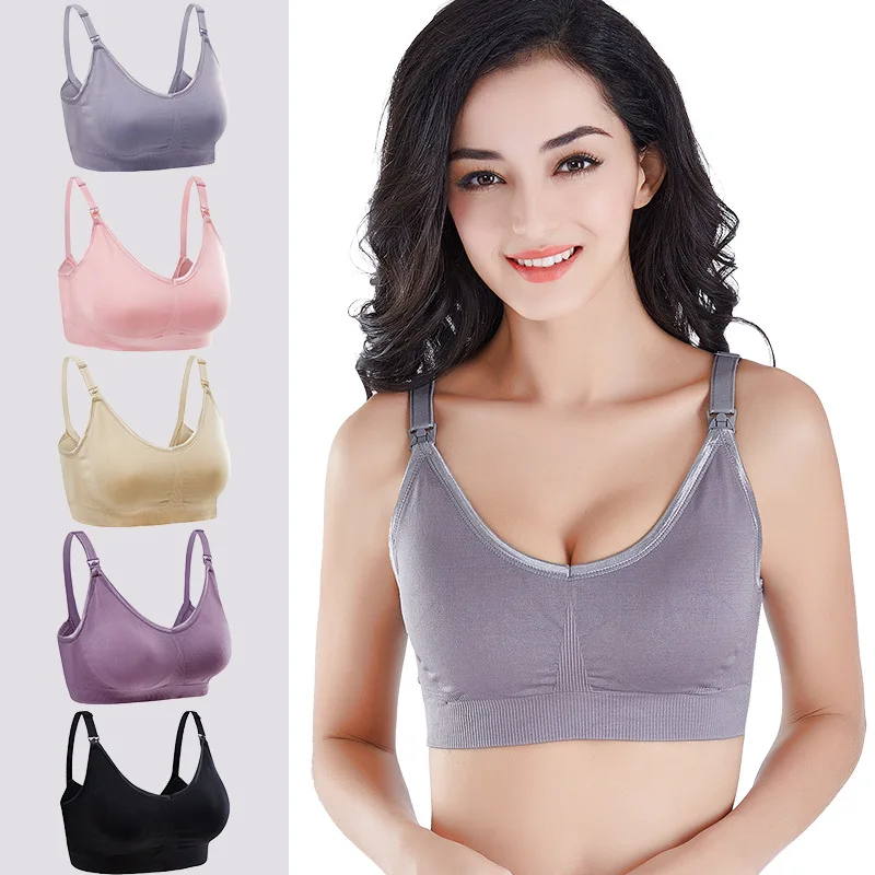 High elastic anti sagging gather pregnant nursing bra nursing underwear