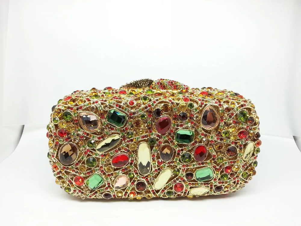 Gift Box Wedding Bridal Clutches Evening Bags Crystal Women