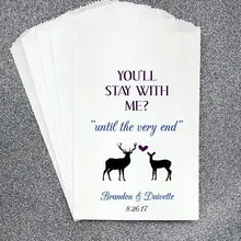 Пользовательские вы будете оставаться со мной Свадебный Конфеты стол лечить подарок пончик лепесток бросить мешки помолвка Bakery Cookie пользу сумки