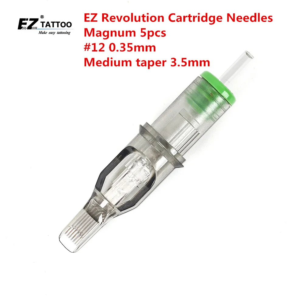 EZ Revolution Cartridge Tattoo Needles Magnum 12 0.35 mm Medium Taper