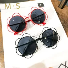 Модные круглые солнцезащитные очки Для женщин UV400 Ретро Брендовая Дизайнерская обувь рамка с цветами солнцезащитные очки для женщин женские Eyewea по доступной цене-сель