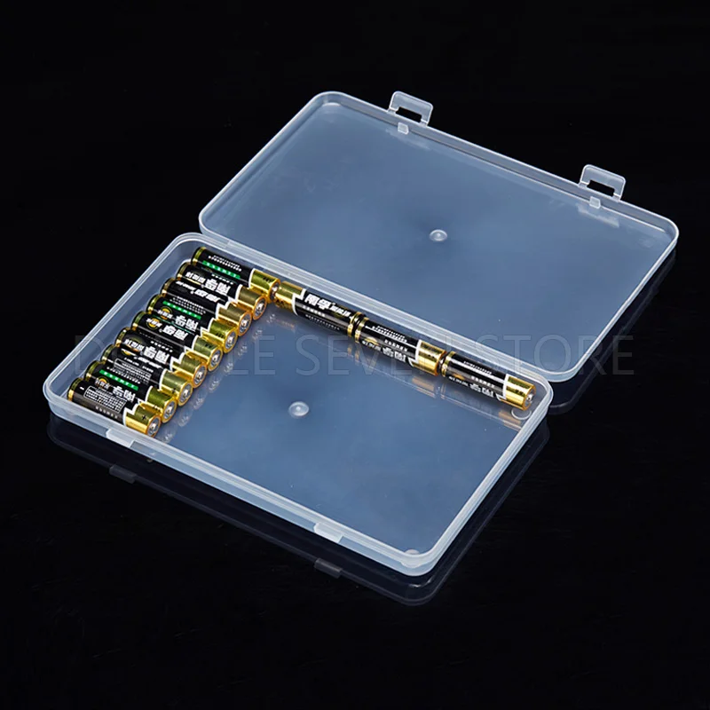 

2pcs 22cm L Rectangle Flip Cover Plastic Storage Box PP Transparent Case Pack boxes DIY Making Part Material Accessories