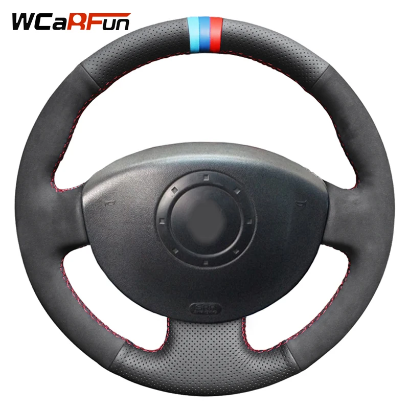 WCaRFun искусственная замша черного цвета для Renault Scenic 2 2003 2009 Megane 2008 Kangoo 2008|Чехлы на