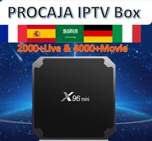 X96mini Android 7.1 smart TV box&PROCAJA French subscription 2000Live&4000Vod France Spain Arabic IPTV