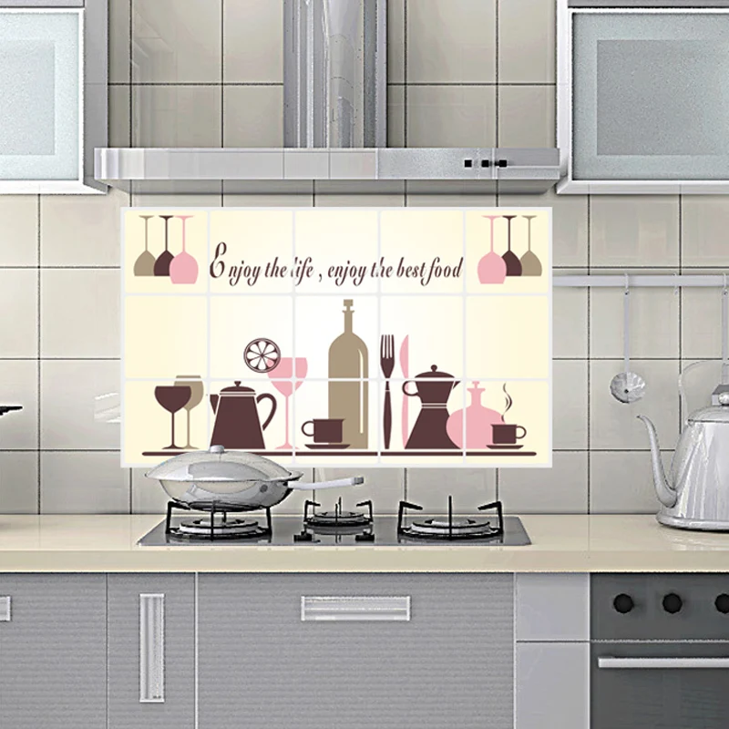 Creative Kitten Wine Bottle Oil Proof Sticker High Temperature Resistant Aluminum Foil Removable Kitchen Decor Wall Stickers Art Creative Kitten Wine Bottle Oil Proof Sticker High Temperature Resistant Aluminum Foil Removable Kitchen Decor Wall Stickers Art