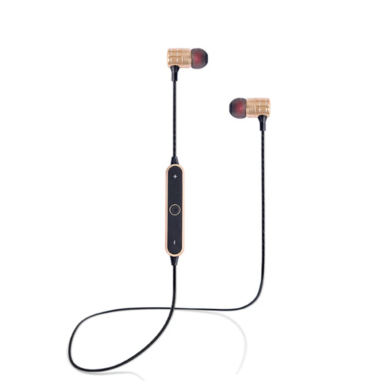 Беспроводные bluetooth-наушники с микрофоном металлический тяжелый бас магнит