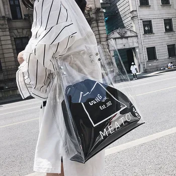 

New Design Letter Printed Women Handbags Fashion Casul Large Capacity Cotton Fabric Shopping Bags Wholesale