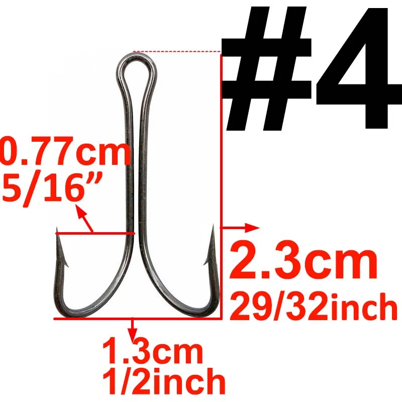 20 штук, двойной рыболовный крючок, для завязывания мушек, двойной крючок для джига, баса, рыболовный крючок, Размер 1, 2, 4, 6, 8, 1/0, 2/0, 3/0, 4/0, 5/0