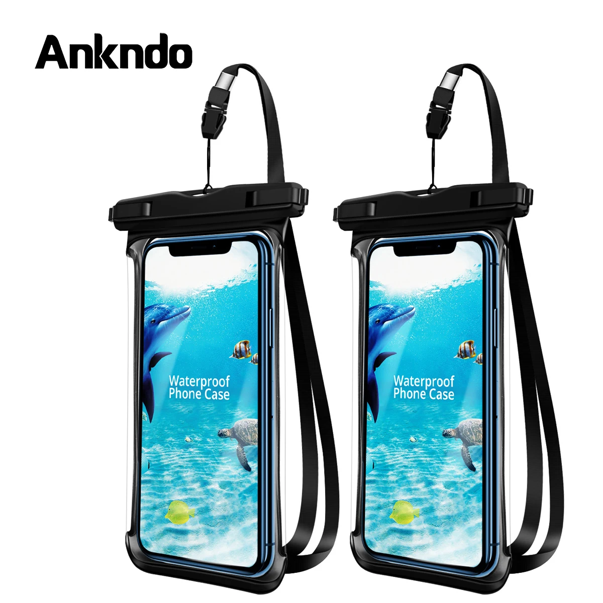 Ankndo 2 шт. водонепроницаемый чехол для телефона полный обзор прозрачные сухие сумки Плавание Дайвинг Водонепроницаемый чехол для смартфонов