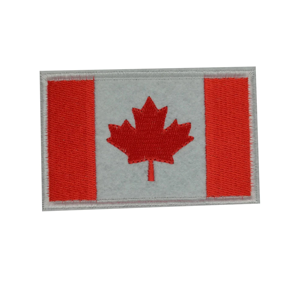 Canada Canadian Country Flag Iron on Patch Girl's Idea Deal with Clothing Fashion Embroidered