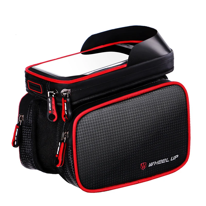 

WHEEL UP New 6.2 Inch Waterproof Touch Screen Bike Bag Front Frame Top Cell Phone TPU Cycling Bag MTB Road Mountain Bicycle Case