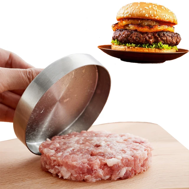 DIY 304 Stainless Steel Hamburger Press patties Maker Mold Kitchen Cooking Tool Hamburger Patty