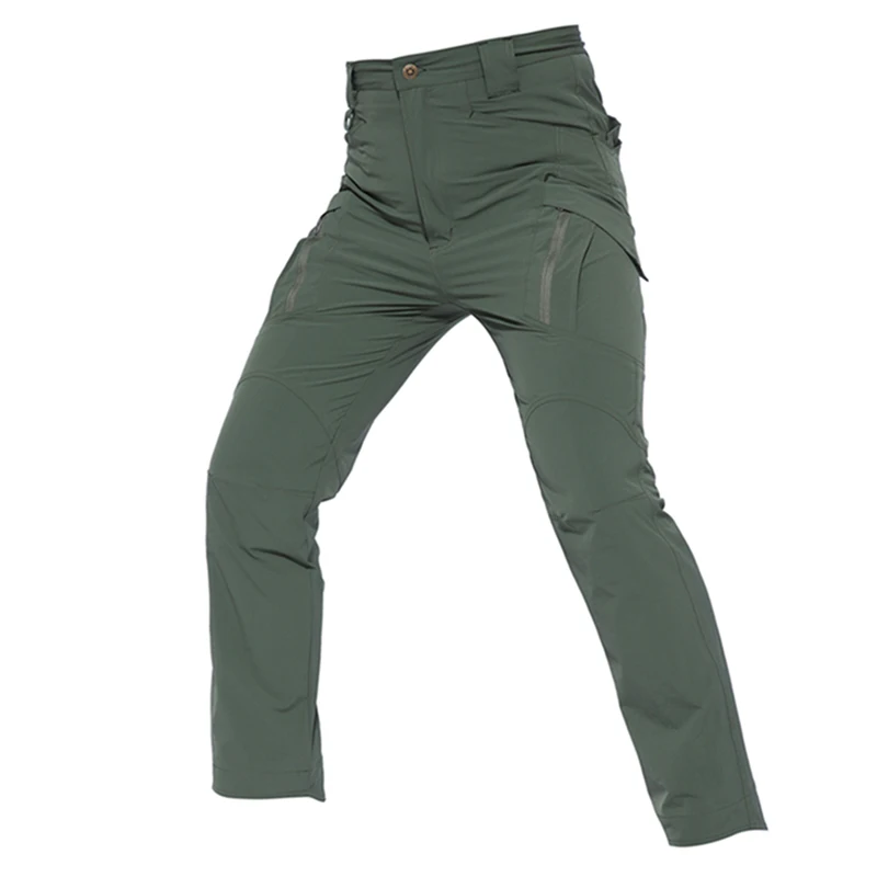 Новинка летние легкие городские тактические брюки карго мужские повседневные быстросохнущие дышащие Стрейчевые армейские военные штаны - Цвет: Army green