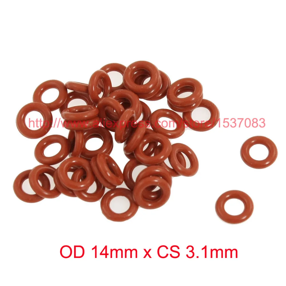 OD 14mm x CS 3.1mm high temperature red silicone rubber seal o ring gasket | Обустройство дома