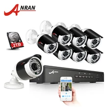 ANRAN POE CCTV Camera System 2MP HD 8CH NVR Security Cam Night Vision IP Camera Outdoor Waterproof IR Surveillance System Kit