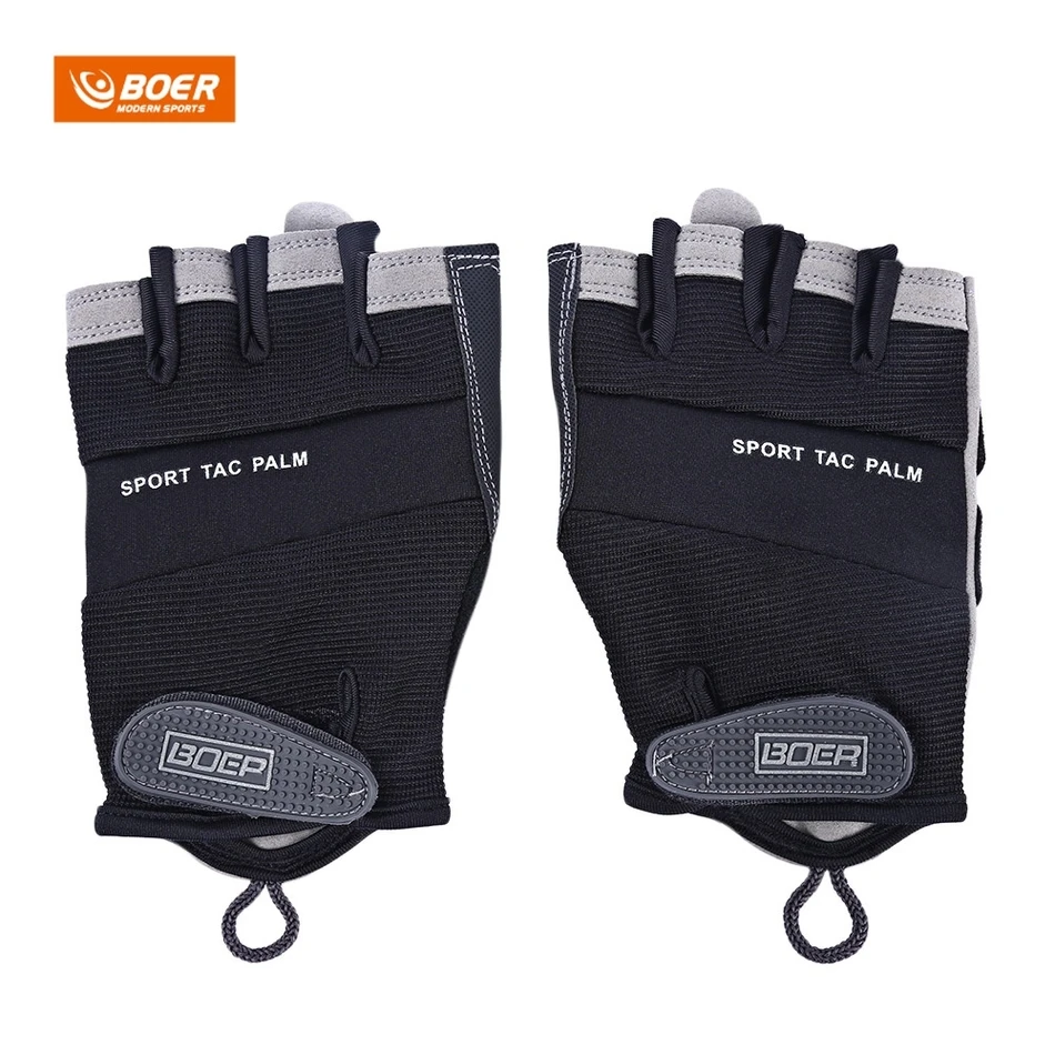 

BOER Paired Fitness Sport Gym Exercise Weightlifting Men Bicycle Half Finger Gloves