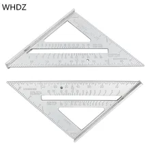 WHDZ 7 дюймов алюминиевый сплав треугольник квадратная стропильная линейка скорость квадратный транспортир митер для плотника обрамление измерительный инструмент