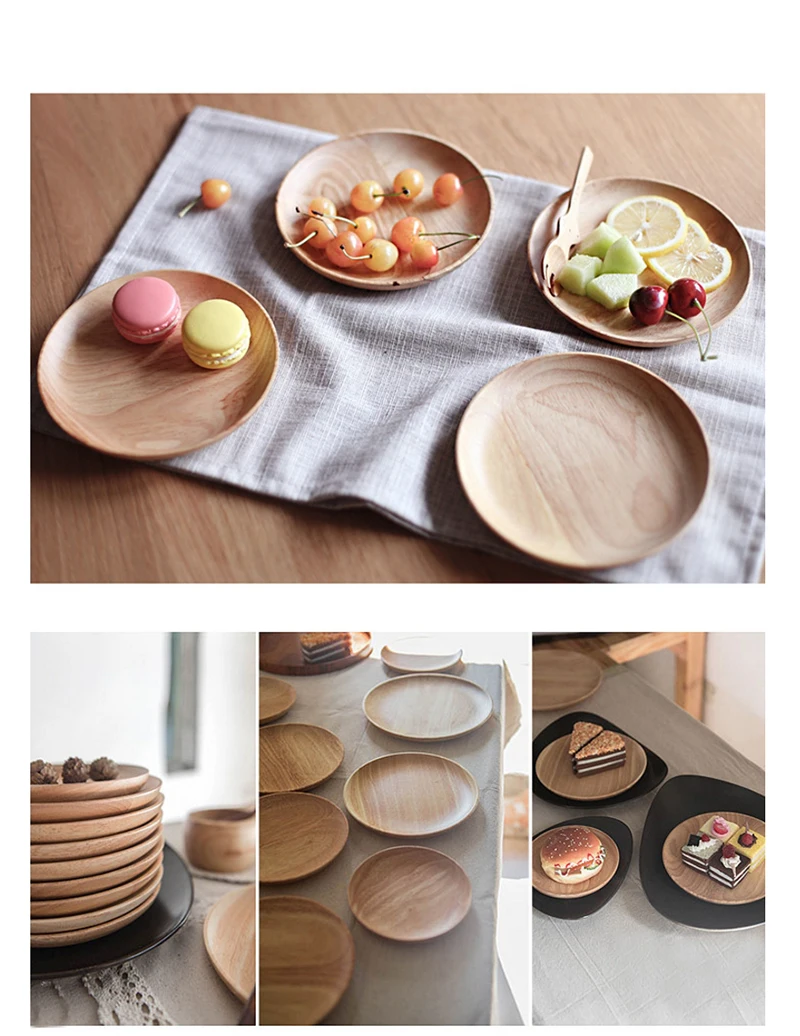 RSCHEF 1 шт. кухонные принадлежности японские деревянные блюда тарелки толстые анти капля кислоты Zaomu простые работы