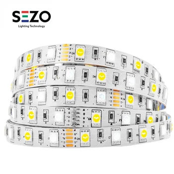 

DC12V 5050 SMD RGBW RGB + (Warm/Cool White) 5m 60led/M 300 leds Mixed Color RGBWW RGBCW LED Strip 5pin IP30/IP65/IP67