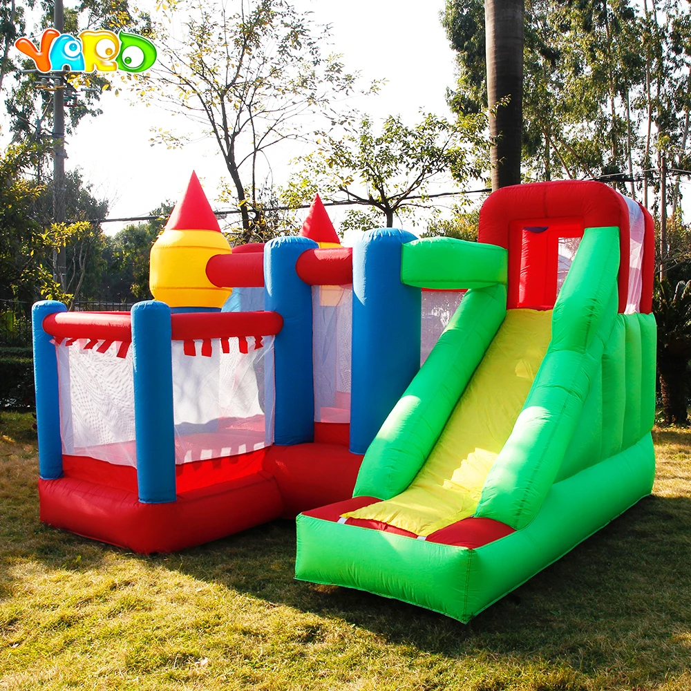Chateau Gonflable De Jeux De Cour Maison De Saut Silde Ball Pit Park Souffleur De Chateau Gonflable Livraison Express Cadeau De Noel Aliexpress