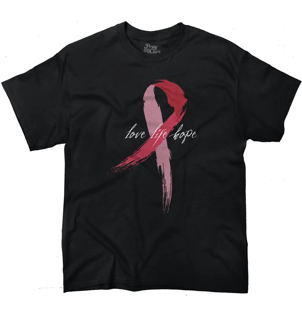 

Breast Cancer Awareness Love Life Hope Fight Against Cancer T-Shirt Tee Funny T Shirt Women Hipster Cotton Casual Tops