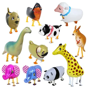 

20pcs/lot Walking Animal Balloons Cute Cat Dog Rabbit Panda Dinosaur Tiger Kitty Balloons Pet Balls Party Birthday Decoration