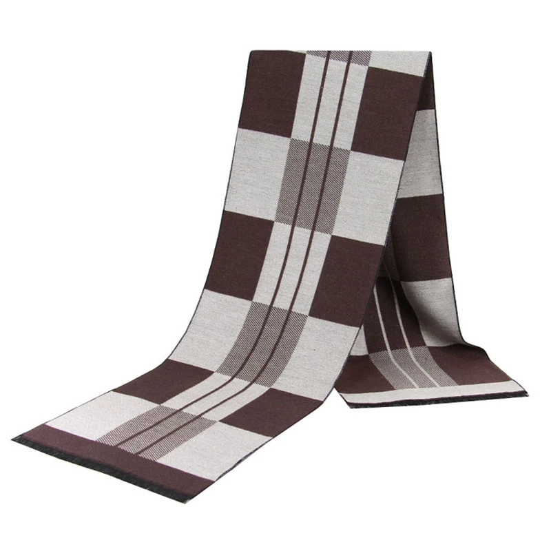 Winter Scarf Men New Brand Pashmina Wraps brown Thicken Cashmere Long Scarves Man Fashion Designer Accessories High Quality mens linen scarf