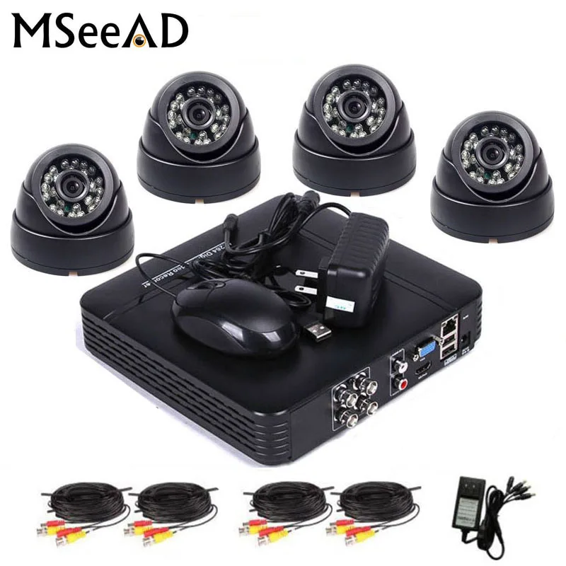

4CH 1080P CCTV System 1080N HDMI DVR Kit 4PCS 1080P 2.0MP Security Cameras Indoor Plastic Dome DVR Kit Video Surveillance System