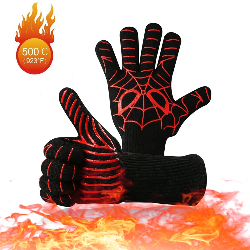 

High Temperature Resistant Safety Gloves Protective Work Gloves for Men Microwave Oven Outdoor Barbecue BBQ Fire Proof Gloves