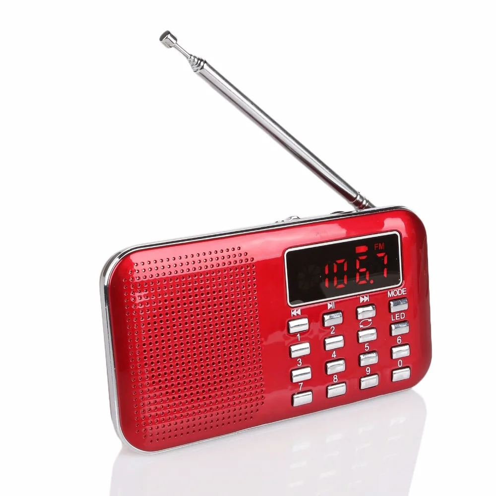 AM FM Portable Transistor Radio MP3 Music Player Light and Ultra Thin Support Micro TF Card USB Flash Light