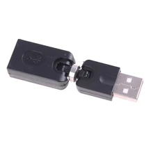 Черный USB 2 0 штекер гнездо вращающийся на 360 градусов адаптер