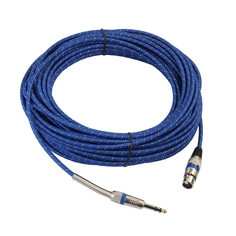 Trumsoon Microphone Wire Cable XLR Female to Jack 6.35/6.5mm Male for Microphone Speaker Mixer