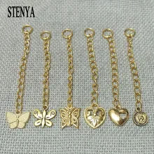 Ожерелье концы цепи бирки удлиненные удлинительные цепочки хвосты талисманы соединитель jupm кольца тумблер пряжки застежка крючок разделитель ювелирные изделия