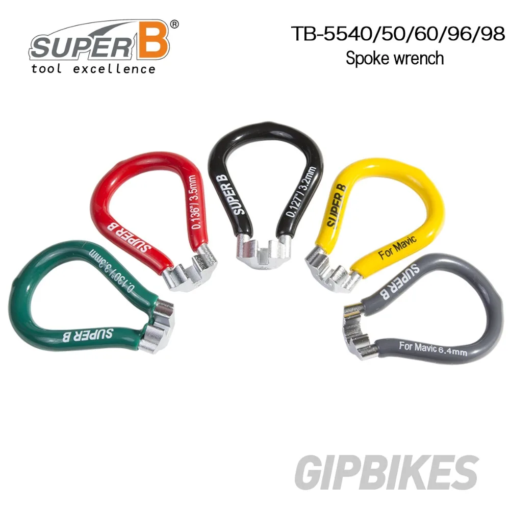 

Super B Spoke Wrench TB-5540 5550 5560 5596 5598 For 3.23mm 3.3mm 3.45mm 5.65 mm 6.4 mm 7 mm Nipple Bike Tool 2018 new