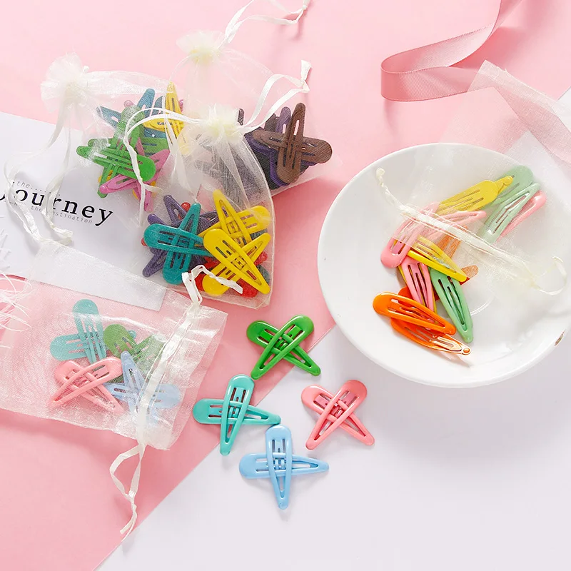 

New 16PCS/Pack High Quality Girls Cute Colors Yarn Bag Water Droplets Hairpins Children Barrettes Headband Kids Hair Accessories