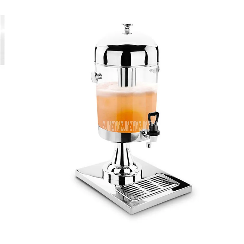 

Stainless Steel 8L Single Head Whiskey Juice Drink Dispensers With Ice Chamber Beverage Juice Container Barware Buffet Tool