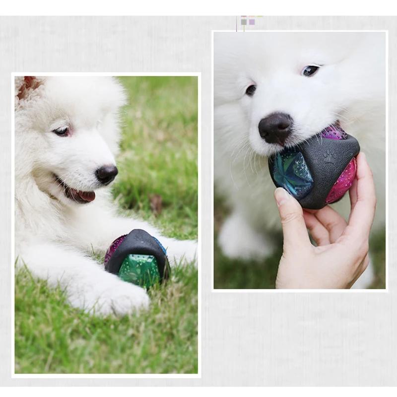 Training Ball Bouncy Dog Balls Rubber Bouncy Bite Resistant Dog Chewing