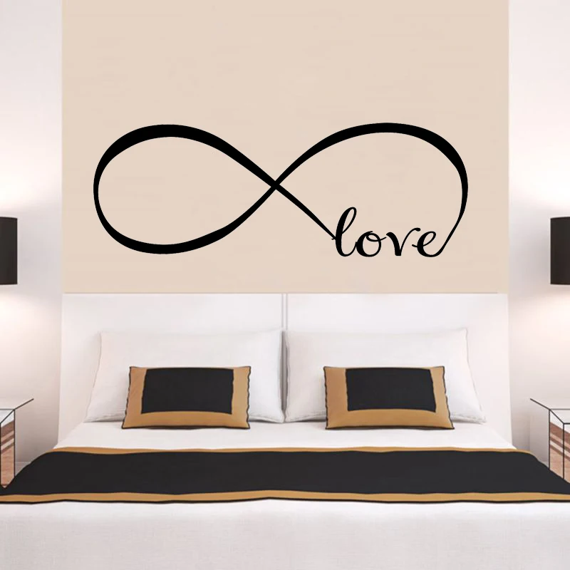 Bedroom Wall Stickers Decor Infinity Symbol Word Love ...