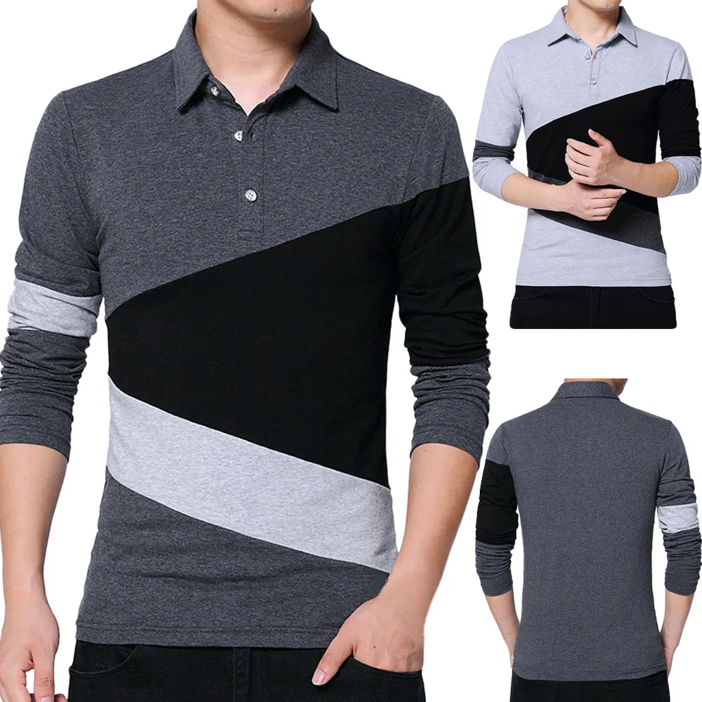 5XL брендовая мужская рубашка поло, с длинным рукавом, в стиле пэчворк, черная, с отворотом, тонкая, мужская, Tommis, лето, футболки, поло, топы, одежда