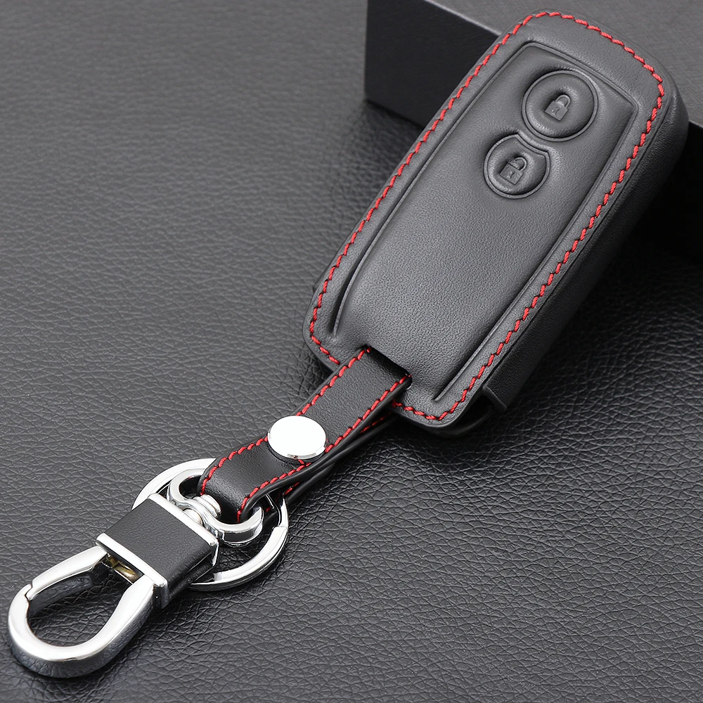 

2 Buttons Leather Remote Car Key Fob Case Cover For Suzuki Grand Vitara SX4 Swift XL-7