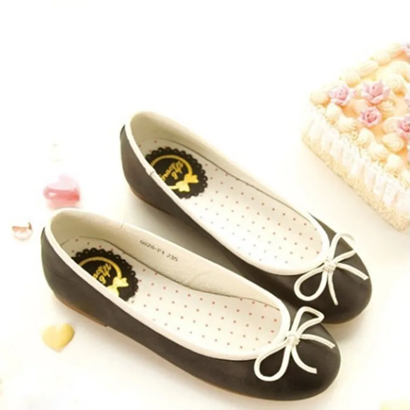 

Female's customized square heels Single shoes Bow-Knot full Real genuine leather flattie Designer Women Summer style Feetwear